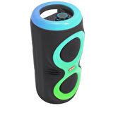 HEPU HP 112 Bluetooth Hoparlör 2*4 inc 10 w Rms Rgb Usb Kablolu Mikrofonlu 3600 mAh