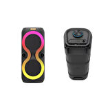 HEPU HP 110 Taşınabilir Bluetooth Hoparlör Rgb 15 W rms Karaoke Mikrofon