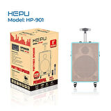 HEPU HP 901 Taşınabilir Şarjlı Bluetooth Hoparlör 8 inc Woofer 40 w Rms Usb Aux Tf Kablosuz Mikrofon