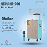 HEPU HP 901 Taşınabilir Şarjlı Bluetooth Hoparlör 8 inc Woofer 40 w Rms Usb Aux Tf Kablosuz Mikrofon