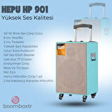 HEPU HP 901 Taşınabilir Şarjlı Bluetooth Hoparlör 8 inc Woofer 40 w Rms Usb Aux Tf Kablosuz Mikrofon