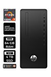 HP 295 G9 RYZEN 3 5300G 64GB RAM 4TB SSD W11PRO 6D391EA MASAÜSTÜ PC & PER4 BELLEK