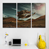 Geyik Boynuzlu Kaplunbağa Sürreal Tablo-6560