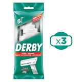 Derby Tek Bıçaklı 5 li Poşet x 3 Adet