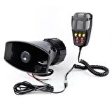 7 Sesli Mikrofonlu Megafon Siren 100 Watt Yüksek Sesli 12 Volt