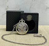 Özel Kutulu Osmanlı Devlet Arması Gümüş Köstekli Saat