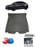 Sahler Tesla Model Y Juniper 2025+ Uyumlu 4.5D Premium Havuzlu Oto Paspas ve Liner Marka 3D Bagaj Havuzu