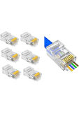EZ RJ45 Cat6 Yeni Nesil Delikli Jack Konnektör 100 Adet