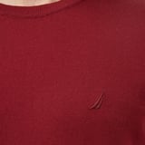Nautica Erkek Bordo Regular Fit Kısa Kollu Triko