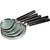 375G 5X Metal Çerçeve Büyüteç 75mm