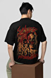 Tasarım Slayer Baskılı Unisex Oversize Tişört