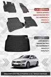 Sahler Vw Polo 2017-2025 Uyumlu 4.5D Premium Havuzlu Oto Paspas ve Liner Marka 3D ALT Bagaj Havuzu