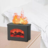 Ozmik Fityle Hava Nemlendirici Simülasyon Alev 270 Ml Dekoratif Otomatik Kapanma Taşınabilir Siyah