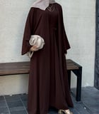 3 Parça Pamuk Krep Abaya Takım
