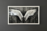 Siyah Beyaz Kanatlar Temalı Modern Tablo