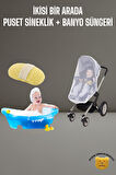 Tois Baby Bebek Banyo Süngeri + Puset Sinekliği (Beyaz)