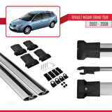 Renault Megane Grand Tour 2002-2008 Arası ile Uyumlu FLY Model Ara Atkı Tavan Barı Gri 2 Adet