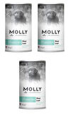 Molly Kuzu Etli ve Pirinçli Ezme Yavru Köpek Konservesi 400 Gr X 3 Adet