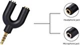 Mikrofonu ve Kulaklık Ayırıcı  Telefon /Laptop/PC  3.5mm Jack Mikrofon Kulaklık Çevirici Çoklayıcı