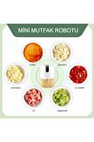 Şarjlı 3 Bıçaklı Pratik Mini El Rondosu 250ml