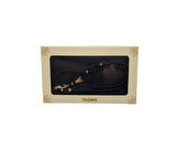 Mevlit Hediyesi Flamlı Yazma Set Hediyelik Eşarp 100x100cm Dağıtmalık-İnci 99 Tesbih Hediyeli-SİYAH