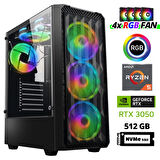 Xaser Xsr941 Ryzen 5 5600 32GB Ram 512GB M.2 NVMe SSD 6GB RTX3050 Masaüstü Oyuncu Bilgisayarı