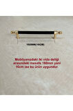 160mm 659 Model Mobilya Mutfak Çekmece Dolap Dolabı Kulpu Kulbu Kulpları 4 Adet Siyah