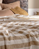 Aviral Çift Kişilik Pamuklu Yatak Örtüsü - Bej