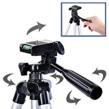360 Derece Ayarlanabilir Katlanabilir Profesyonel Çekime Uygun 65 cm Ayaklı Tripod + Taşıma Çantası