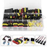 Su Geçirmez Oto Elektrik  Soketi 1,2,3,4 Pın 352 Parça Hıd Jst Konnektör Seti