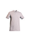 Düz Pike Polo Yaka Likralı Trender  Erkek T-Shirt 2061 AÇIK GRİ