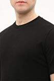 Trender 2639 Oversize Amerikan Pike Sıfır Yaka Erkek T-Shirt SİYAH