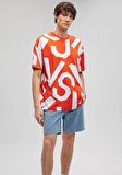 Mavi Erkek Baskılı T-Shirt M0610271-80644 Koyu Turuncu