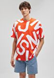 Mavi Erkek Baskılı T-Shirt M0610271-80644 Koyu Turuncu