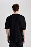 Defacto Erkek T-shirt T3661AZ/BK81 NAVY