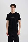 Defacto Erkek T-shirt C2076AX/BK81 BLACK