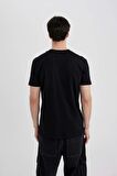 Defacto Erkek T-shirt C2076AX/BK81 BLACK