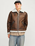 Jack & Jones Jorcole Avıator Jacket Erkek Mont 12261819 Chocolate Brown
