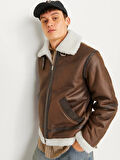 Jack & Jones Jorcole Avıator Jacket Erkek Mont 12261819 Chocolate Brown