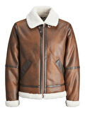 Jack & Jones Jorcole Avıator Jacket Erkek Mont 12261819 Chocolate Brown