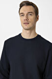 Erkek O Yaka Waffle Sweat TR2013700460 Lacivert