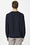 Erkek O Yaka Waffle Sweat TR2013700460 Lacivert