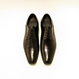 FOSCO FSC-2239 SİYAH ERKEK YANLARDAN İĞNE BASKILI BAĞLI KLASİK FANTEZİ AYAKKABI