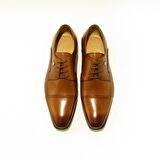 FOSCO FSC-2239 TABA ERKEK YANLARDAN İĞNE BASKILI BAĞLI KLASİK FANTEZİ AYAKKABI