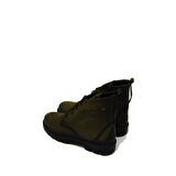 CASTLE BLACK CB33649 HAKİ NUBUK KADIN BAĞLI ASİMETRİK KESİM BOT