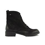 CASTLE BLACK CB5960 SİYAH NUBUK KADIN İNCE TABAN POSTAL BOT