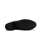 CASTLE BLACK CB92164-1 SİYAH KADIN KISA KALIN TOPUK FERMUARLI BOT