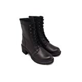CASTLE BLACK CB20941-1 SİYAH KADIN TÜMYÜZ BAĞLI FERMUARLI BOT