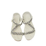 GUJA BLG22Y120-10 BEYAZ KADIN TAŞLI SANDALET