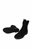 CASTLE BLACK CB20912 SİYAH NUBUK KADIN POSTAL BOT